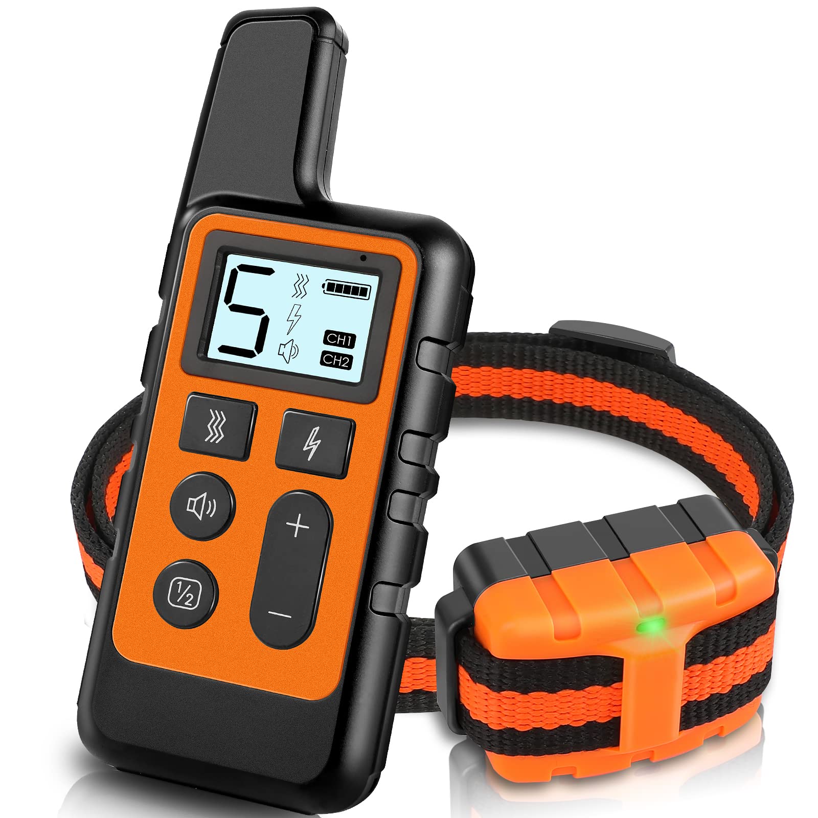 Qpets Dog Training Collar Remote Control Within 500m, 3 Training Modes, Beep, Vibration and Pulse Safe Electric Dog Shock Collar for Training Behavior Command for Doberman, German Shepherd Qpets Dog Training Collar Remote Control Within 500m, 3 Training Modes, Beep, Vibration and Pulse Safe Electric Dog Shock Collar for Training Behavior Command for Doberman, German Shepherd